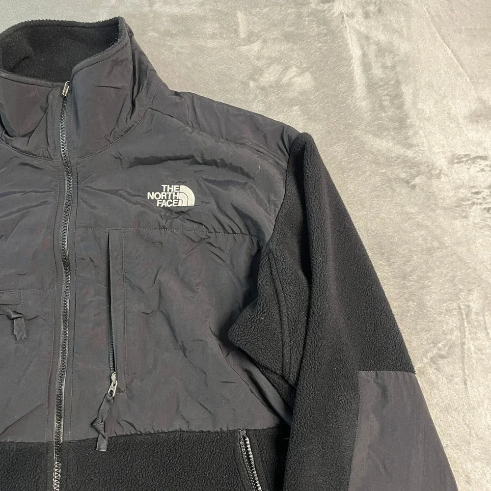 The North Face Denali Polartec Fleece Jacket Mens Large Black Full Zip Venting